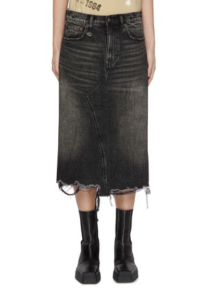 Main View - Click To Enlarge - R13 - Jesse Frayed Hem Straight Leg Skirt