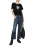 Figure View - Click To Enlarge - R13 - Whiskered Boyfriend Straight Leg Jeans