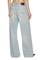 R13 | Damon Pleated Wide Leg Light Wash Jeans | Women | Lane Crawford