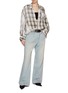 Figure View - Click To Enlarge - R13 - Damon Pleated Wide Leg Light Wash Jeans