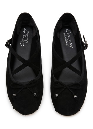 Detail View - Click To Enlarge - CIRCUS BY SAM EDELMAN - Zuri Criss Cross Suede Ballerina Flats