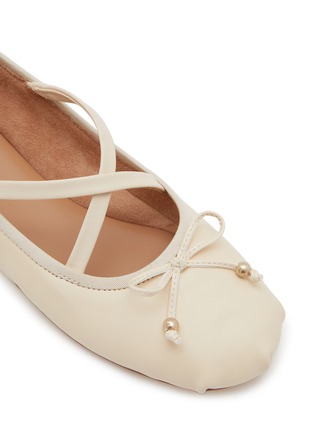 Detail View - Click To Enlarge - CIRCUS BY SAM EDELMAN - Zuri Criss Cross Leather Ballerina Flats