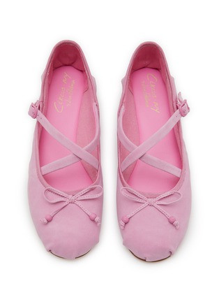 Detail View - Click To Enlarge - CIRCUS BY SAM EDELMAN - Zuri Criss Cross Suede Ballerina Flats