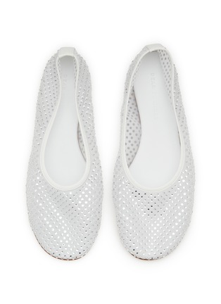 Detail View - Click To Enlarge - DEAR FRANCES - Balla Small Crystal Embellished Mesh Ballerina Flats