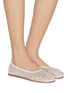 Figure View - Click To Enlarge - DEAR FRANCES - Balla Small Crystal Embellished Mesh Ballerina Flats