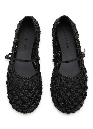 Detail View - Click To Enlarge - DEAR FRANCES - Balla Weave Leather Mary Jane Flats