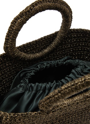 Detail View - Click To Enlarge - MIZELE - Small Muze Crocheted Lurex Tote Bag