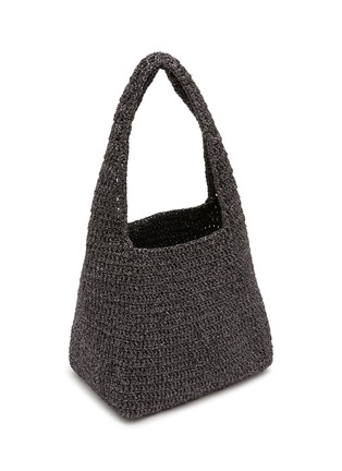 Detail View - Click To Enlarge - MIZELE - Small Timeless Crocheted Lurex Tote Bag