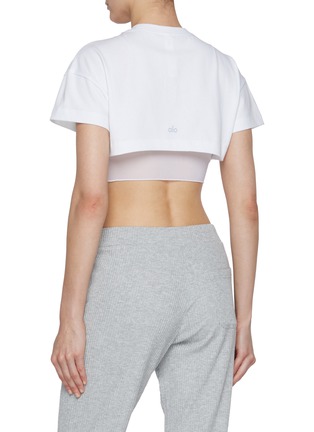 Back View - Click To Enlarge - ALO YOGA - Made You Look Cropped T-Shirt