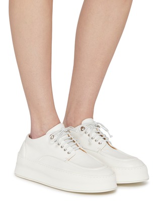 Figure View - Click To Enlarge - MARSÈLL - Cassapana Leather Platform Sneakers