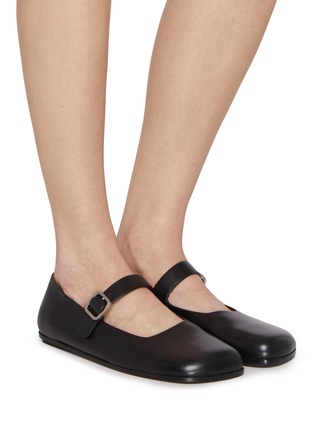 Figure View - Click To Enlarge - MARSÈLL - Appiedi Mary Jane Ballerina Leather Flats