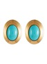 Main View - Click To Enlarge - LANE CRAWFORD VINTAGE ACCESSORIES - Avon Gold Toned Faux Turquoise Earrings