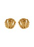 Main View - Click To Enlarge - LANE CRAWFORD VINTAGE ACCESSORIES - Castlecliff Gold Toned Plant Shaped Earrings