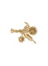 Figure View - Click To Enlarge - LANE CRAWFORD VINTAGE ACCESSORIES - Gold Toned Blue Diamante Flower Brooch