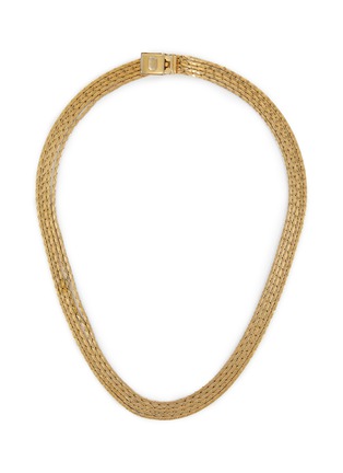 Main View - Click To Enlarge - LANE CRAWFORD VINTAGE ACCESSORIES - Dior 5 Strand Gold Toned Necklace
