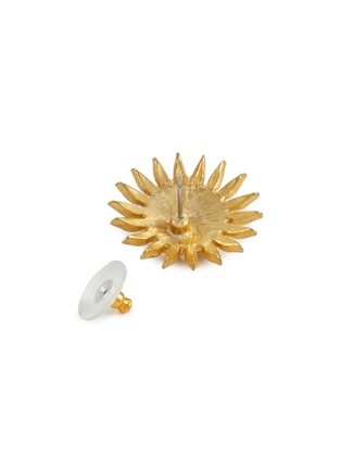 Detail View - Click To Enlarge - LANE CRAWFORD VINTAGE ACCESSORIES - Unsigned Gold Toned Sunburst Faux Pearls Earrings