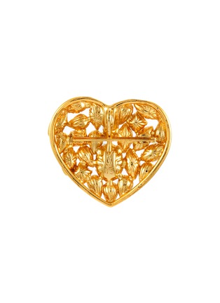 Figure View - Click To Enlarge - LANE CRAWFORD VINTAGE ACCESSORIES - YSL Gold Toned Heart Pendant Brooch