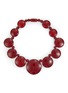Main View - Click To Enlarge - LANE CRAWFORD VINTAGE ACCESSORIES - French Red Resin Discs Beaded Necklace