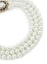Detail View - Click To Enlarge - LANE CRAWFORD VINTAGE ACCESSORIES - Kenneth Lane Triple Strand Faux Pearls Double Diamante Beaded Necklace