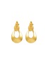 Main View - Click To Enlarge - LANE CRAWFORD VINTAGE ACCESSORIES - Gold Toned Front Facing Hoop Clip On Earrings