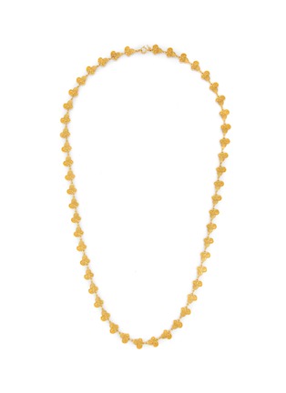 Main View - Click To Enlarge - LANE CRAWFORD VINTAGE ACCESSORIES - Trifari Gold Toned Alhambra Long Necklace