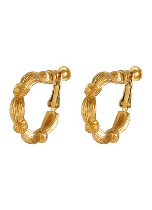 Main View - Click To Enlarge - LANE CRAWFORD VINTAGE ACCESSORIES - Vendome Gold Toned Small Hoop Clip On Earrings
