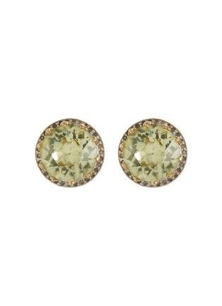 Main View - Click To Enlarge - LANE CRAWFORD VINTAGE ACCESSORIES - Netie Rosenstein Citrine Gold Toned Clip On Earrings