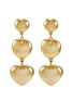 Main View - Click To Enlarge - LANE CRAWFORD VINTAGE ACCESSORIES - Gold Toned Puffy Hearts Clip On Earrings