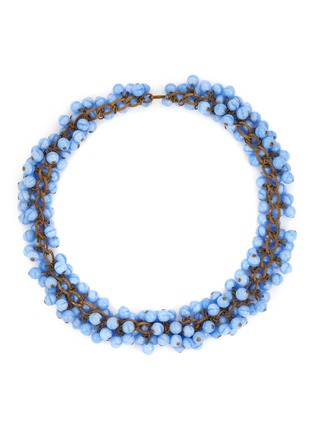 Main View - Click To Enlarge - LANE CRAWFORD VINTAGE ACCESSORIES - Unsigned Blue Glass Beads Necklace