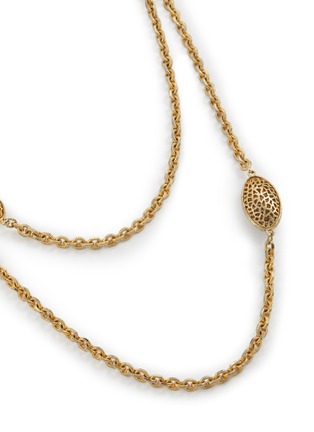 Detail View - Click To Enlarge - LANE CRAWFORD VINTAGE ACCESSORIES - Monet Gold Toned Double Chain Necklace