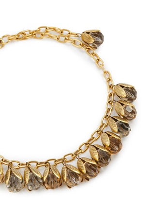 Detail View - Click To Enlarge - LANE CRAWFORD VINTAGE ACCESSORIES - Unsigned Gold Toned Flower Necklace