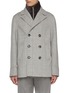 Main View - Click To Enlarge - FABIO GAVAZZI - Double Breasted Mink Bib Cashmere Coat