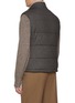 Back View - Click To Enlarge - FABIO GAVAZZI - Zip Up Reversible Cashmere Jersey Plucked Mink Vest