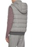 Back View - Click To Enlarge - FABIO GAVAZZI - Zip up Padded Cashmere Jersey Mink Vest