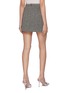 Back View - Click To Enlarge - SELF-PORTRAIT - Crystal Embellished Herringbone Mini Skirt