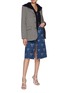 Figure View - Click To Enlarge - SELF-PORTRAIT - Bow Print Denim Midi Skirt