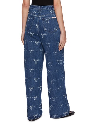 Back View - Click To Enlarge - SELF-PORTRAIT - Bow Print Denim Jeans