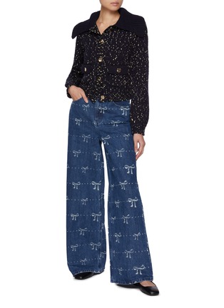 Figure View - Click To Enlarge - SELF-PORTRAIT - Bow Print Denim Jeans