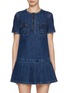 Main View - Click To Enlarge - SELF-PORTRAIT - Pleated Denim Mini Dress