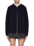 Main View - Click To Enlarge - SELF-PORTRAIT - Embellished Knit Zip Up Hoodie