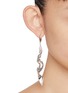 Figure View - Click To Enlarge - EDDIE BORGO - Spiraled Ribbon Silver Toned Earrings