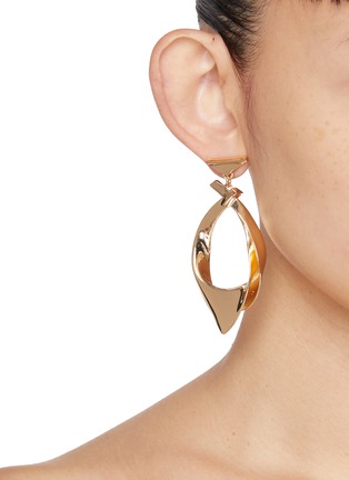 Figure View - Click To Enlarge - EDDIE BORGO - Kerchief Gold Toned Earrings