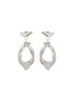 Main View - Click To Enlarge - EDDIE BORGO - Pave Kercheif Silver Toned Earrings