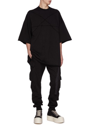 Figure View - Click To Enlarge - RICK OWENS DRKSHDW - Mastodon Mega Cargo Cotton Pants