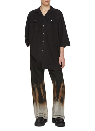 Figure View - Click To Enlarge - RICK OWENS DRKSHDW - Magnum Tommy Pocket Cotton Shirt