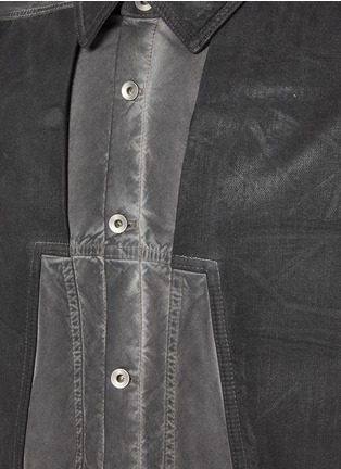  - RICK OWENS DRKSHDW - Splintered Panel Cotton Shirt Jacket