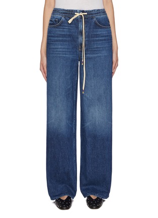 Main View - Click To Enlarge - MOTHER - The Drawn Tagger Sneak Dark Wash Jeans