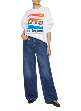 Figure View - Click To Enlarge - MOTHER - The Drawn Tagger Sneak Dark Wash Jeans