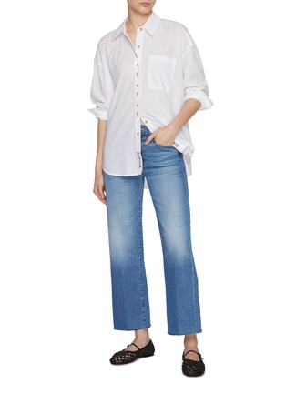 Figure View - Click To Enlarge - MOTHER - Rambler Mid Wash Frayed Jeans