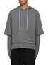 Main View - Click To Enlarge - RICK OWENS DRKSHDW - Hustler Layered Cotton Hoodie